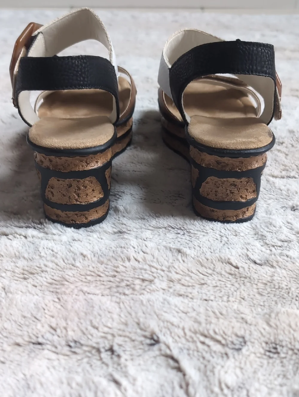 Rieker 68176 Rose Wedge Buckle Detail Sandal